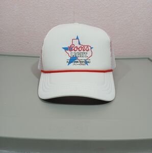Coors Light Mesh Net White, Red, And Blue Trucker Hat W/ Snap Back  NWOT